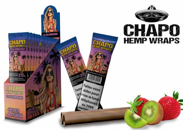 Chapo Hemp Wraps La Colombienne Strawberry Kiwi
